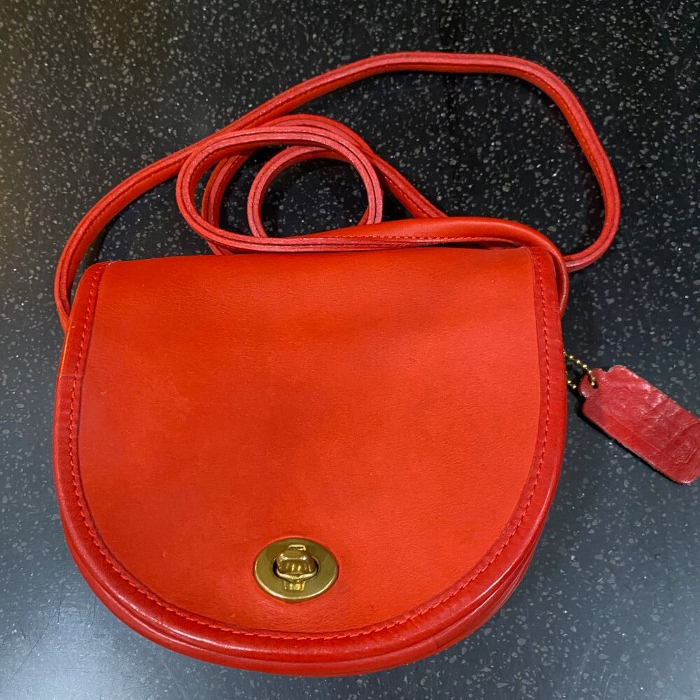 Coach mini crossbody bag red Vintage NEW never used